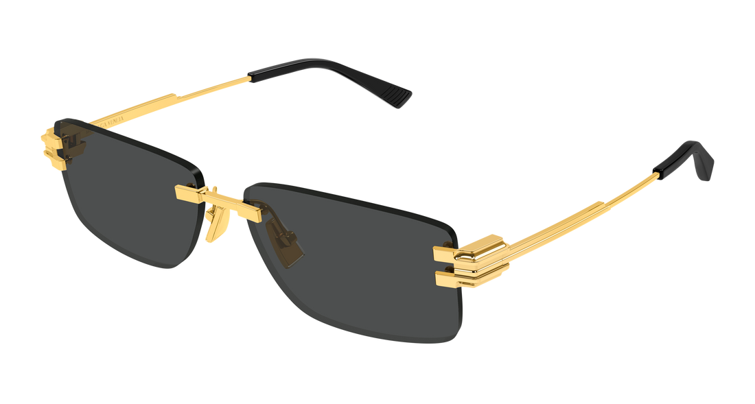 Óculos de sol bottega veneta bv1511s 001 dorado rectangular / squared unisex tamanho 58mm - Vista principal