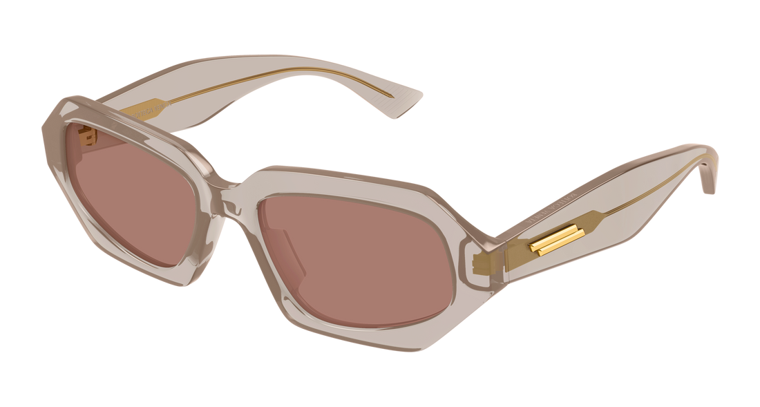 Óculos de sol bottega veneta bv1502s 003 marron rectangular / squared unisex tamanho 54mm - Vista principal