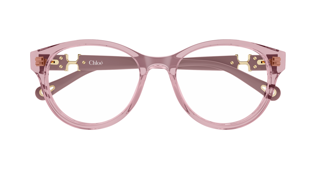 Brillen chloé ch0376oa 003 rosa round/oval/panthos femenino größe 53mm - Detailansicht