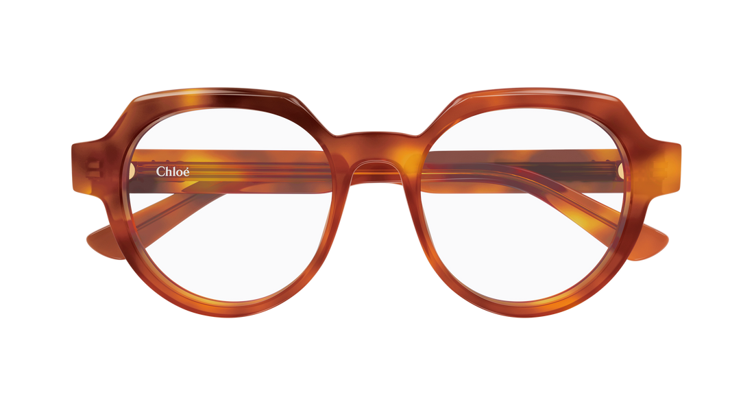 Glasögon chloé ch0379o 002 havana geometrical/directional femenino storlek 51mm - Detaljvy