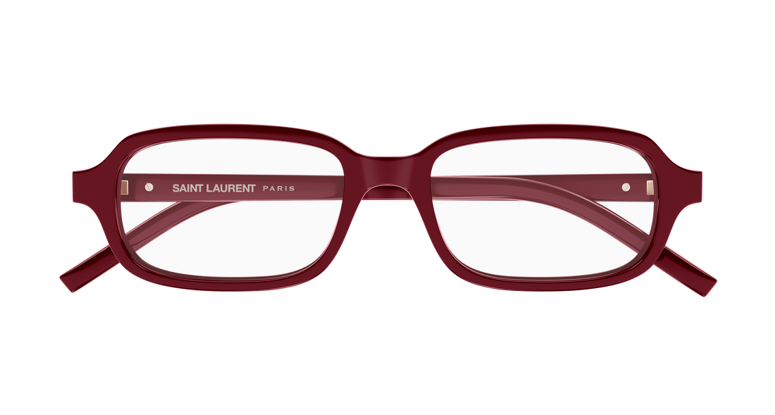 Briller saint laurent sl m180 005 rojo rectangular / squared masculino størrelse 52mm - Detaljeret visning
