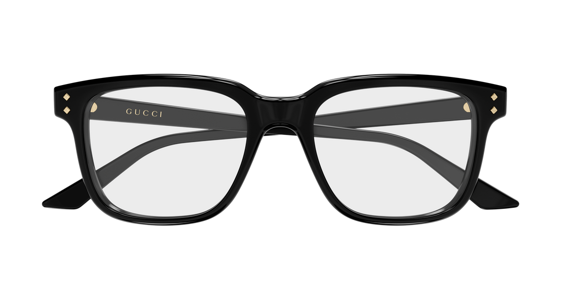 Occhiali da vista gucci gg2131o 009 negro rectangular / squared masculino taglia 56mm - Vista dettagliata