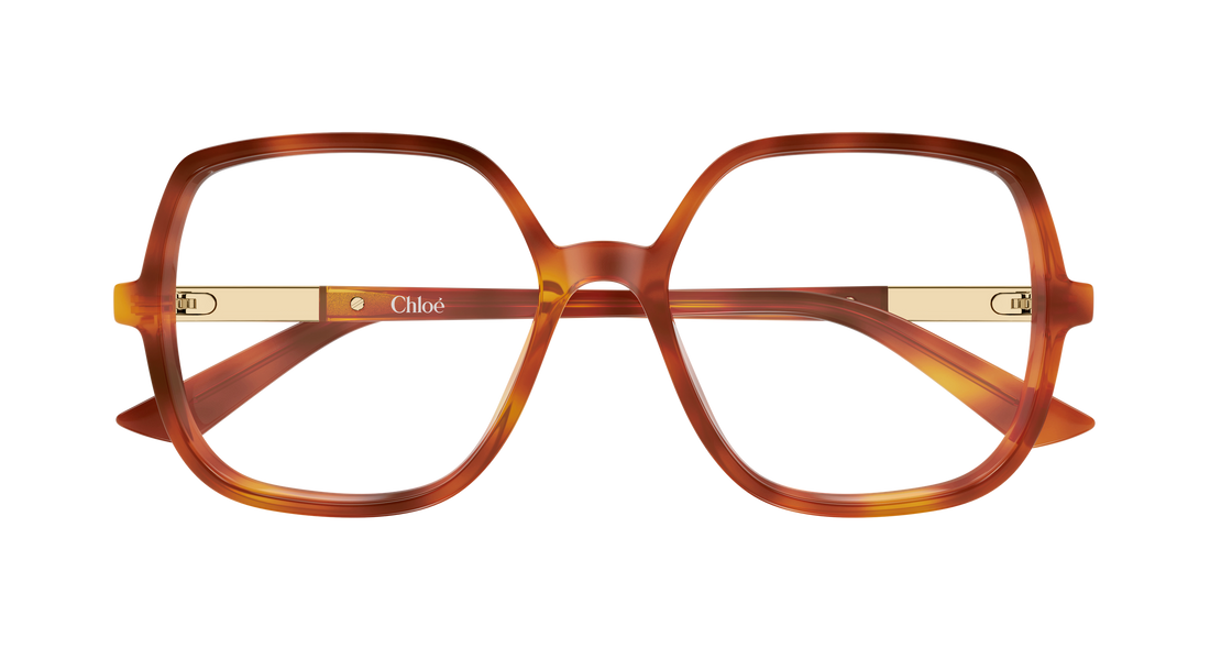 Lunettes de vue chloé ch0368o 002 havana geometrical/directional femenino taille 54mm - Vue détaillée
