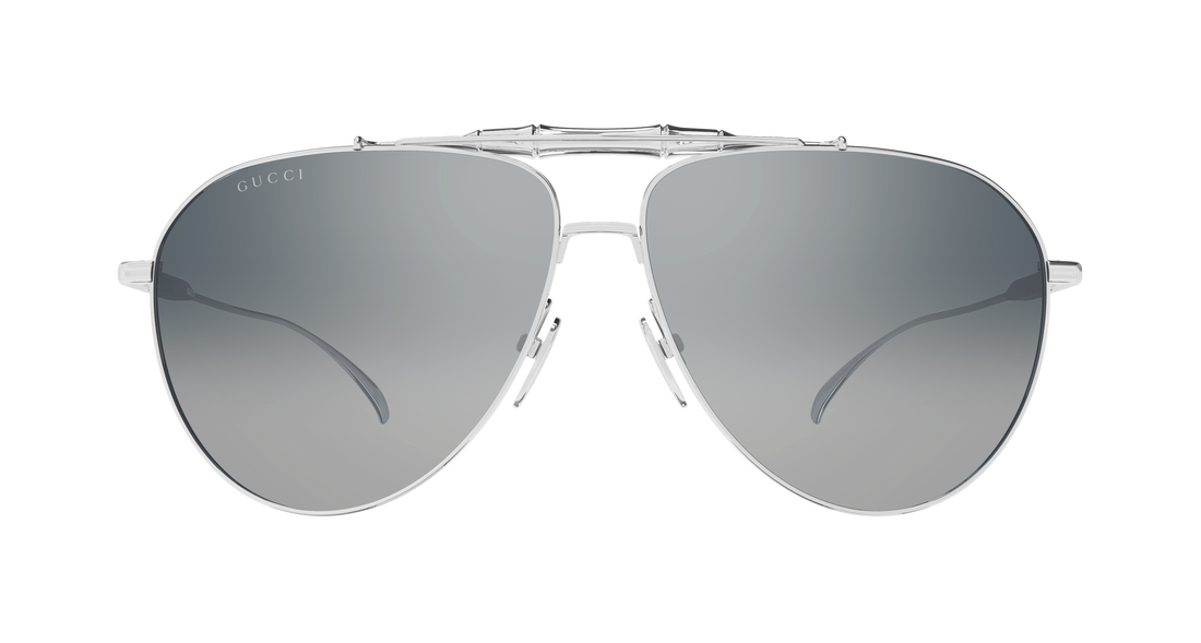 Lunettes de soleil gucci gg2064s 002 plateado pilot/navigator masculino taille 60mm - Vue détaillée