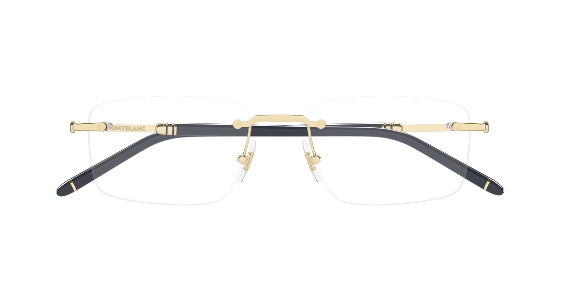 Occhiali da vista montblanc mb0480o 004 dorado rectangular / squared masculino taglia 54mm - Vista dettagliata
