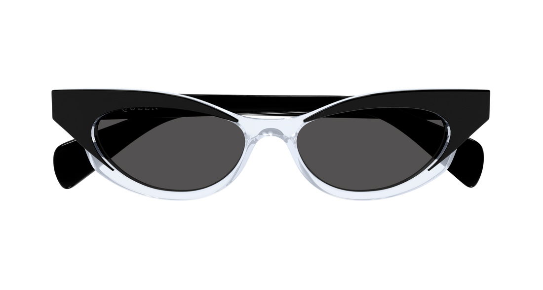 Óculos de sol alexander mcqueen am0544s 004 negro cat eye femenino tamanho 52mm - Vista de detalhe