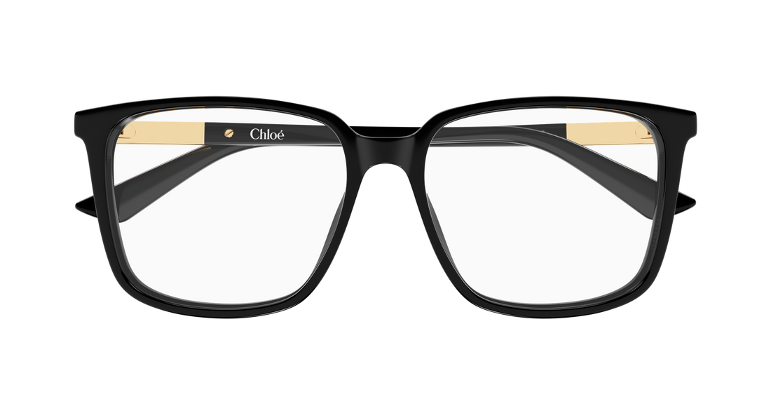 Lunettes de vue chloé ch0369o 001 negro rectangular / squared femenino taille 55mm - Vue détaillée