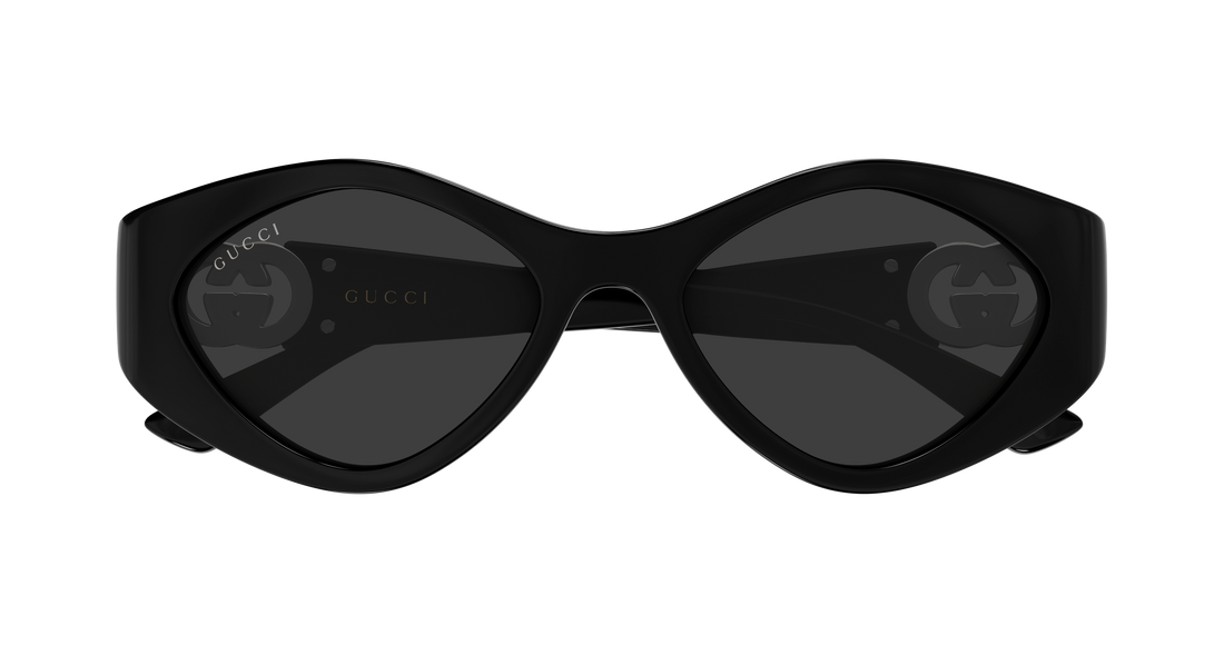 Lunettes de soleil gucci gg2121s 002 negro geometrical/directional femenino taille 52mm - Vue détaillée