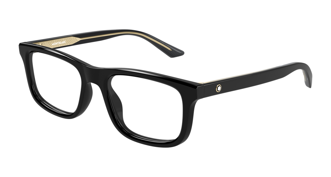 Óculos graduados montblanc mb0457o 006 negro rectangular / squared masculino tamanho 57mm - Vista principal