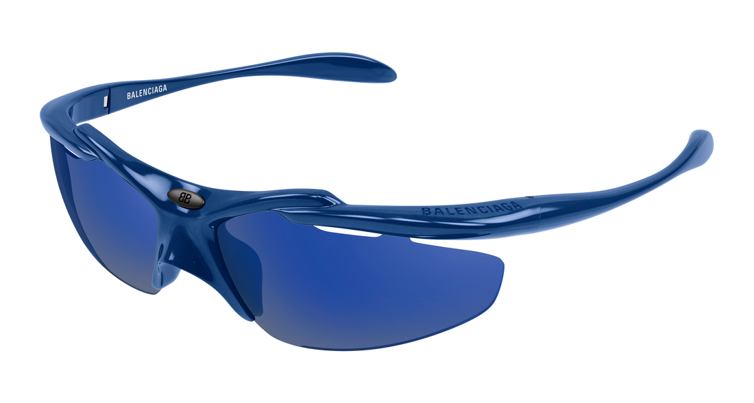 Sunčane naočale balenciaga bb0464s 004 azul geometrical/directional unisex veličina 72mm - Glavni prikaz
