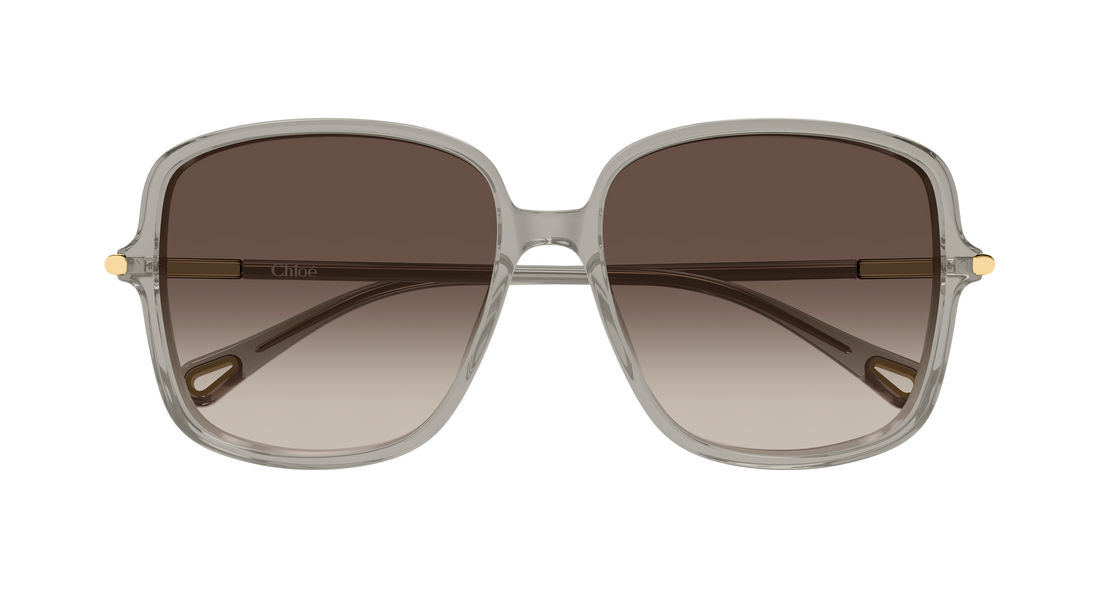 Óculos de sol chloé ch0396s 005 gris rectangular / squared femenino tamanho 57mm - Vista de detalhe