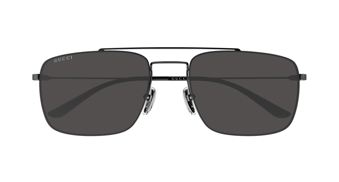 Óculos de sol gucci gg2256sa 001 plateado rectangular / squared masculino tamanho 59mm - Vista de detalhe