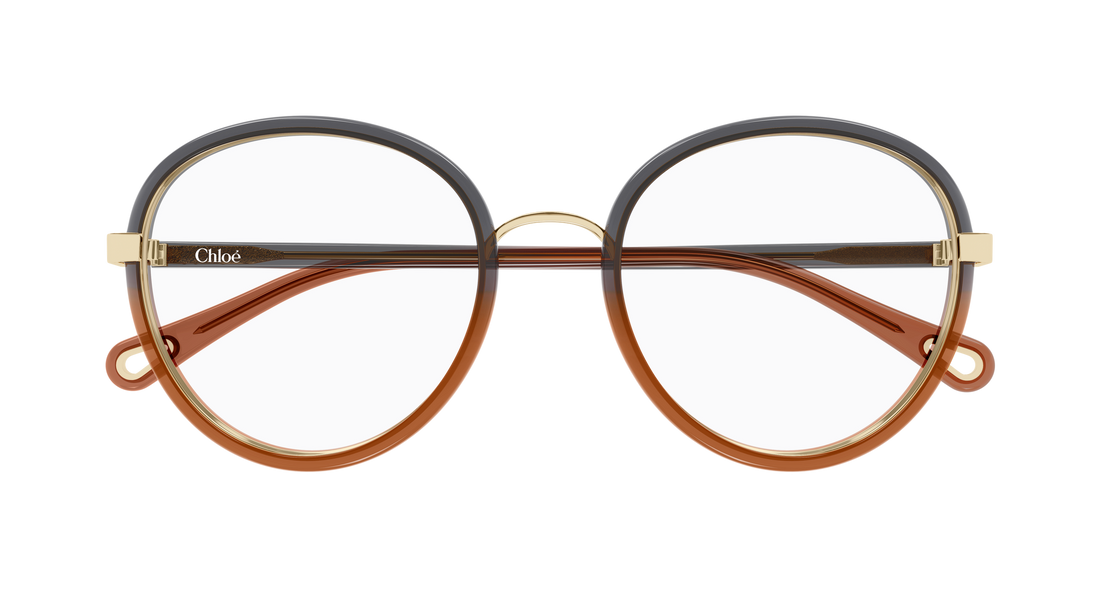 Gafas graduadas chloé ch0308o 007 negro round/oval/panthos femenino talla 53mm - Vista de detalle
