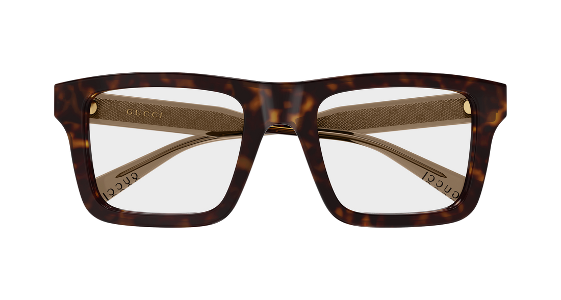 Brillen gucci gg2070o 002 havana rectangular / squared masculino größe 53mm - Detailansicht