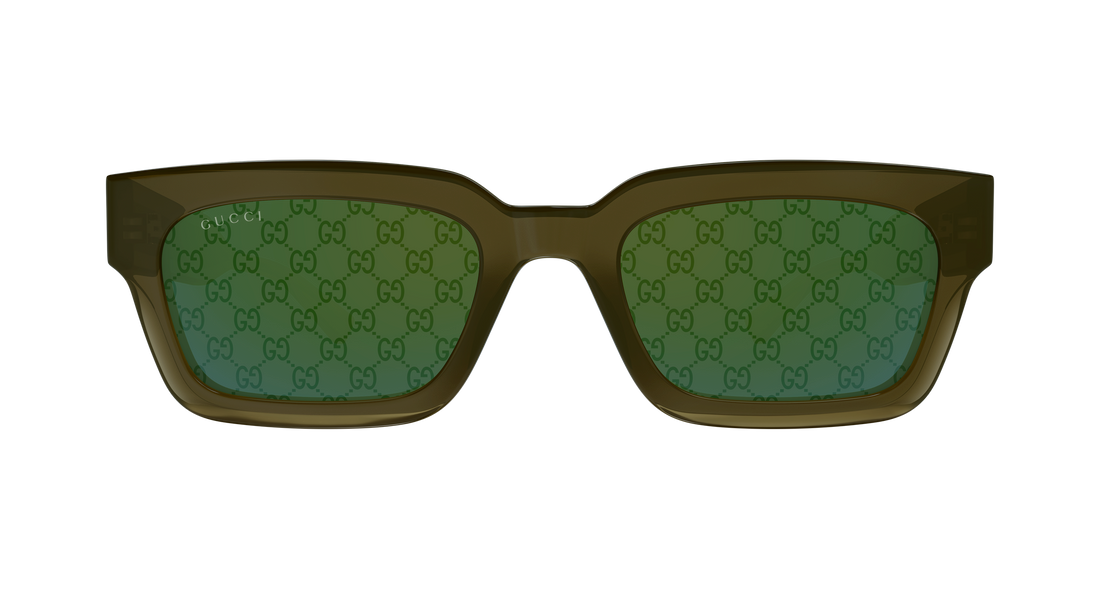 Lunettes de soleil gucci gg2069s 004 verde rectangular / squared masculino taille 53mm - Vue détaillée