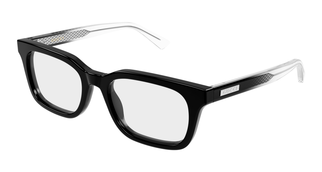 Óculos graduados gucci gg2249o 003 negro rectangular / squared masculino tamanho 53mm - Vista principal