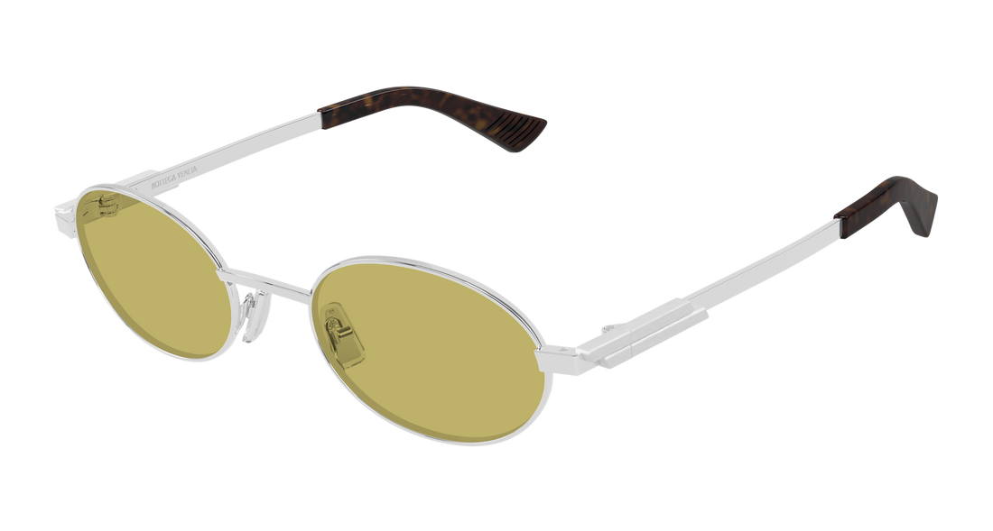 Lunettes de soleil bottega veneta bv1470s 003 plateado round/oval/panthos unisex taille 52mm - Vue principale
