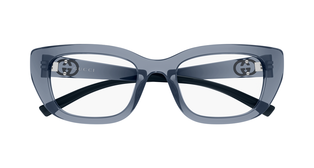 Brillen gucci gg2027o 003 gris cat eye femenino größe 52mm - Detailansicht