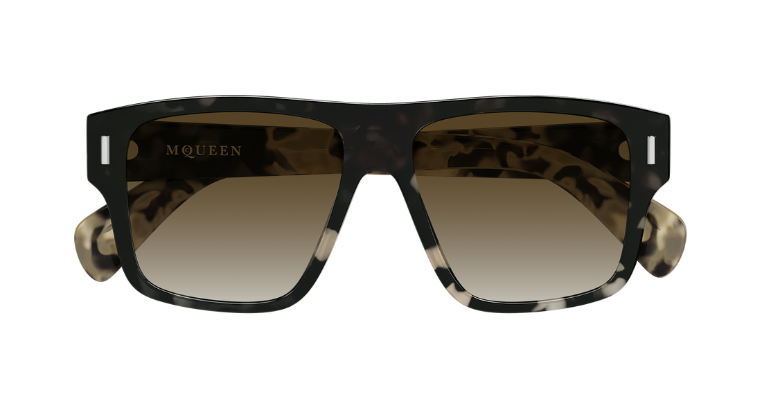 Sonnenbrillen alexander mcqueen am0550s 002 havana rectangular / squared masculino größe 55mm - Detailansicht