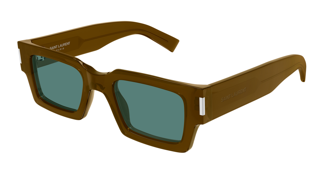 Sunglasses saint laurent sl 572 013 marron rectangular / squared masculino size 50mm - Main view