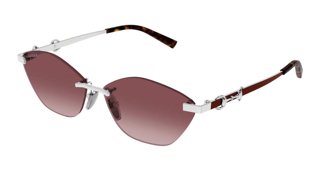 Lunettes de soleil gucci gg2050s 003 plateado cat eye femenino taille 59mm - Vue principale