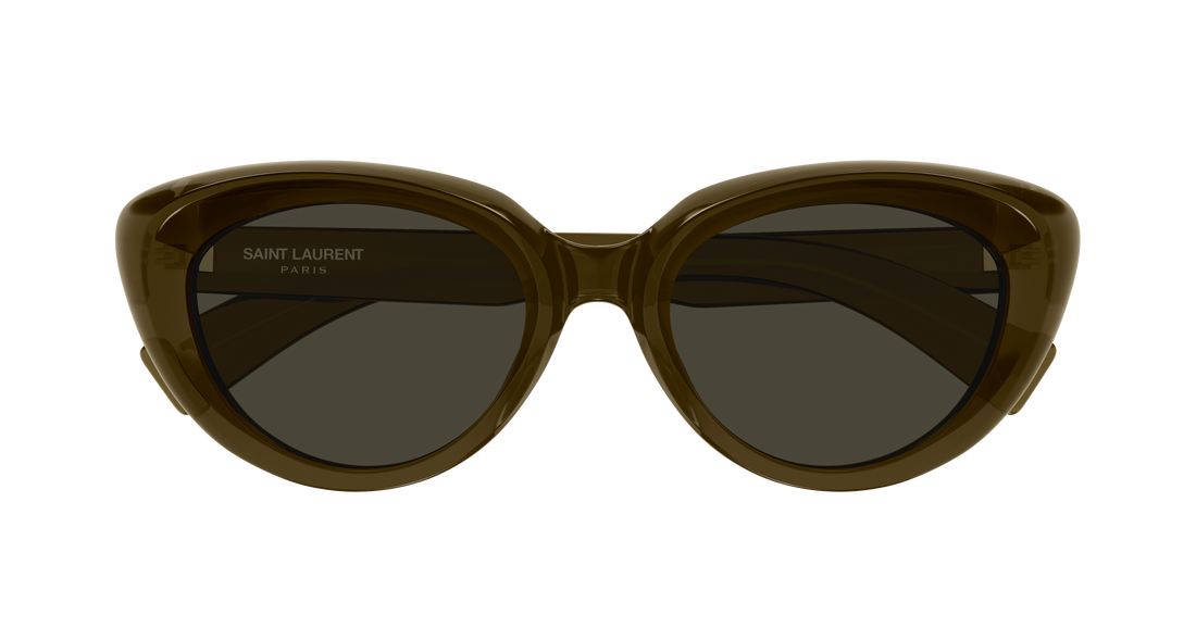 Solglasögon saint laurent sl 859 009 marron cat eye femenino storlek 53mm - Detaljvy