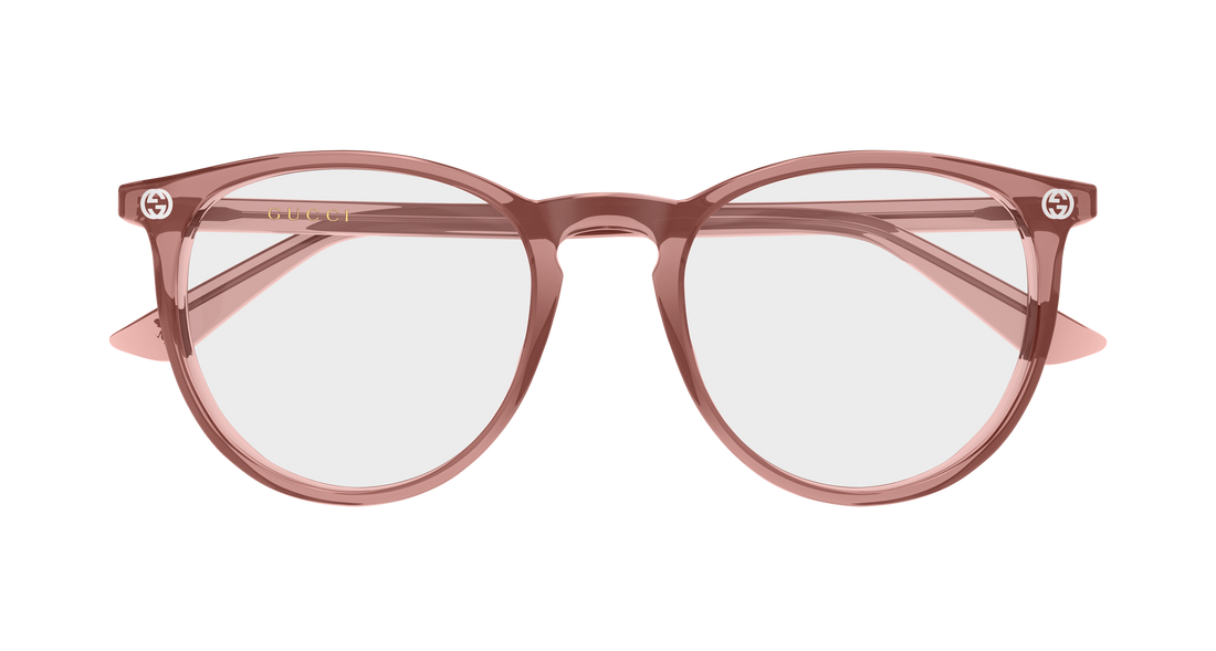 Occhiali da vista gucci gg0027o 019 rosa round/oval/panthos femenino taglia 50mm - Vista dettagliata