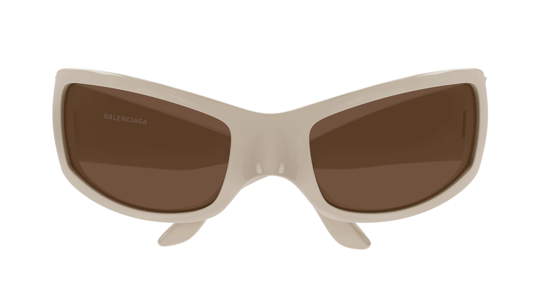 Lunettes de soleil balenciaga bb0461s 005 beige geometrical/directional unisex taille 66mm - Vue détaillée