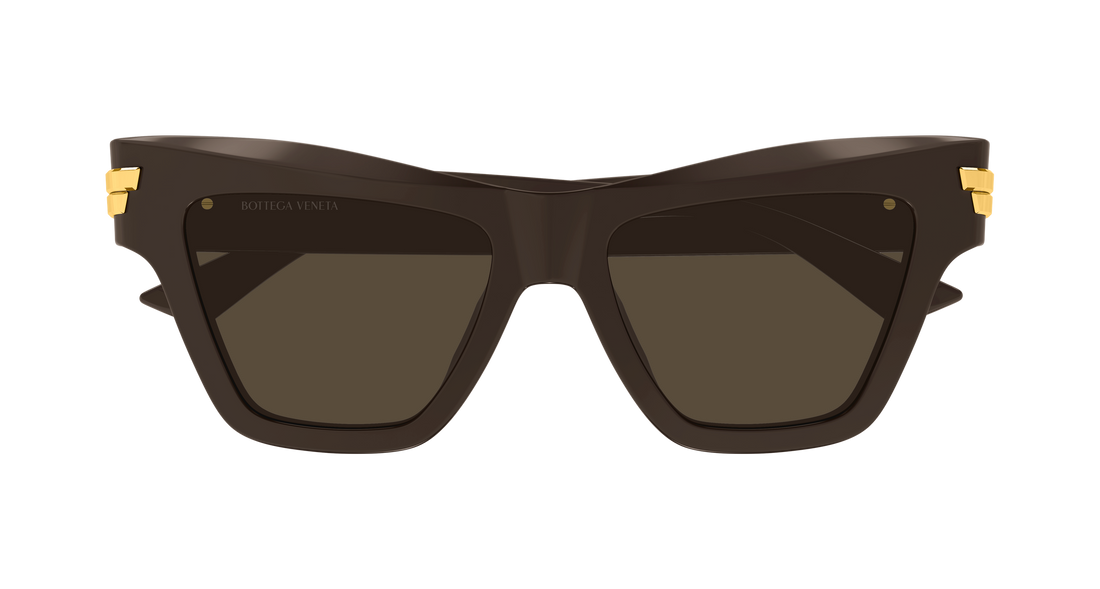 Óculos de sol bottega veneta bv1489s 004 marron cat eye femenino tamanho 53mm - Vista de detalhe
