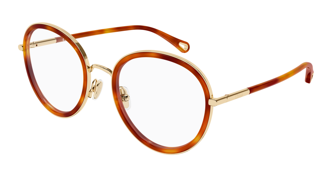 Gafas graduadas chloé ch0374o 002 dorado round/oval/panthos femenino talla 53mm - Vista principal