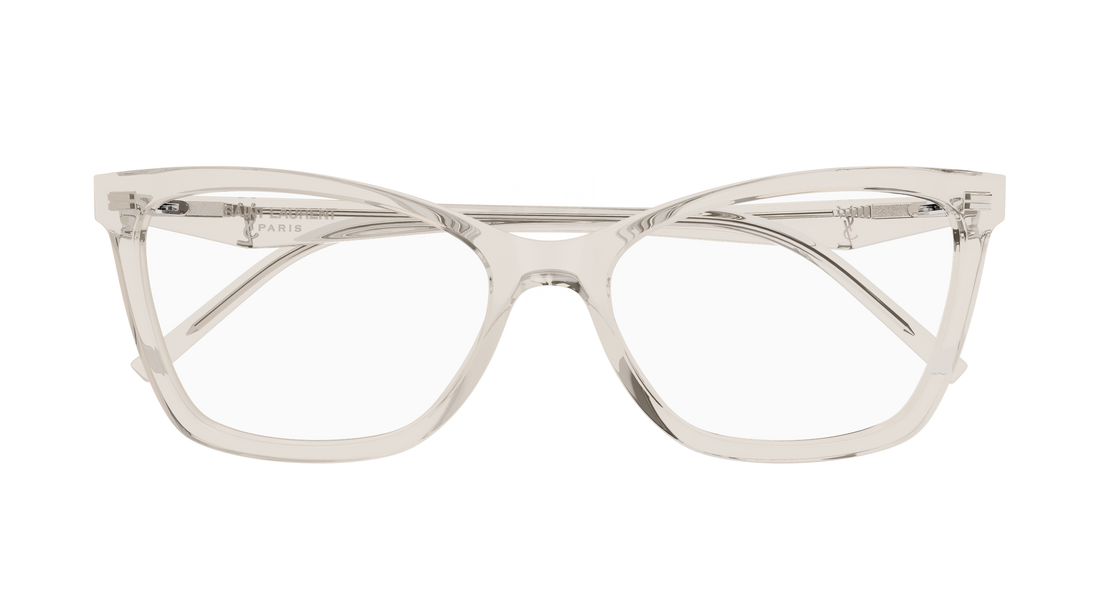 Prescription glasses saint laurent sl m183 004 beige cat eye femenino size 57mm - Detailed view