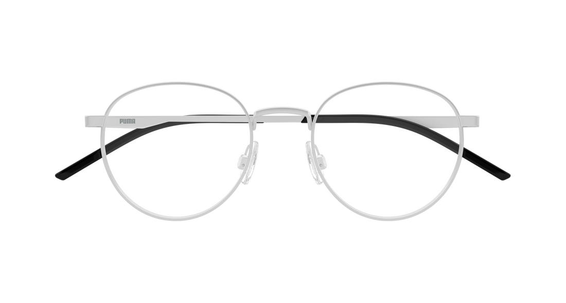 Gafas graduadas puma pu0533o 001 plateado round/oval/panthos masculino talla 50mm - Vista de detalle