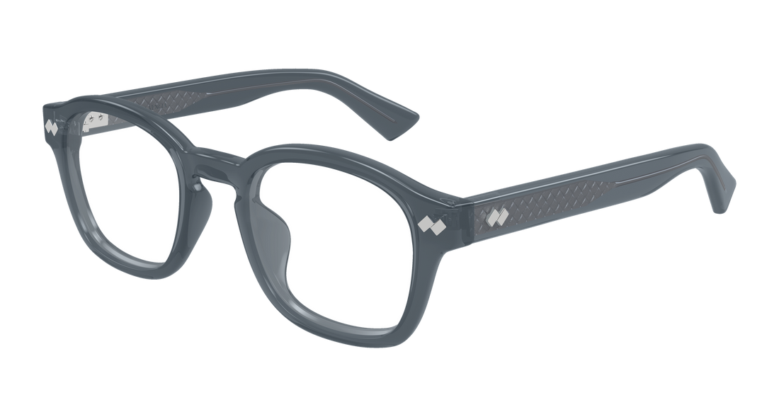 Óculos graduados bottega veneta bv1445oa 003 gris round/oval/panthos unisex tamanho 51mm - Vista principal