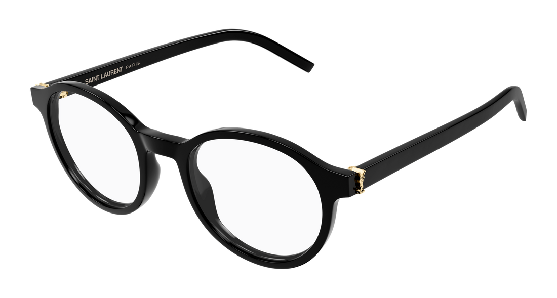 Prescription glasses saint laurent sl m163 001 negro round/oval/panthos unisex size 50mm - Main view