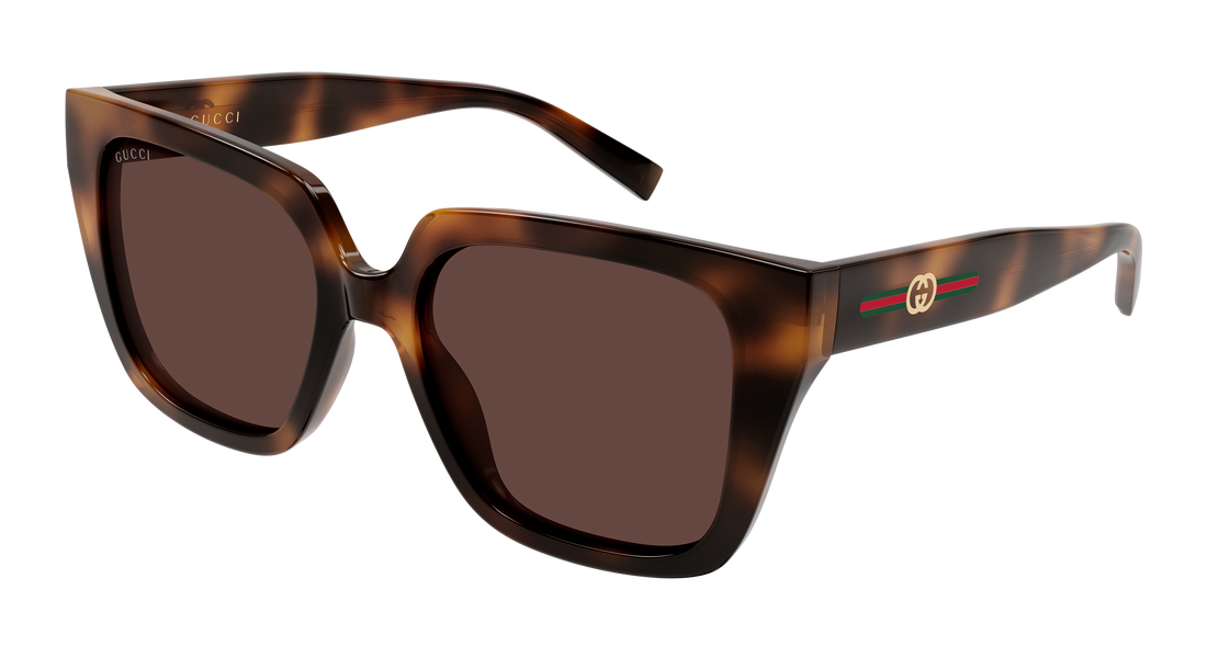Lunettes de soleil gucci gg2102s 002 havana butterfly femenino taille 54mm - Vue principale