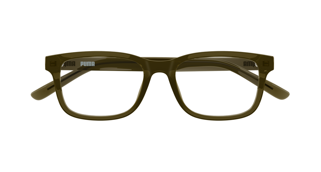 Óculos graduados puma pu0550oa 003 verde rectangular / squared masculino tamanho 53mm - Vista de detalhe