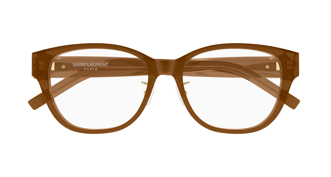 Prescription glasses saint laurent sl m169/f 005 marron cat eye femenino size 54mm - Detailed view