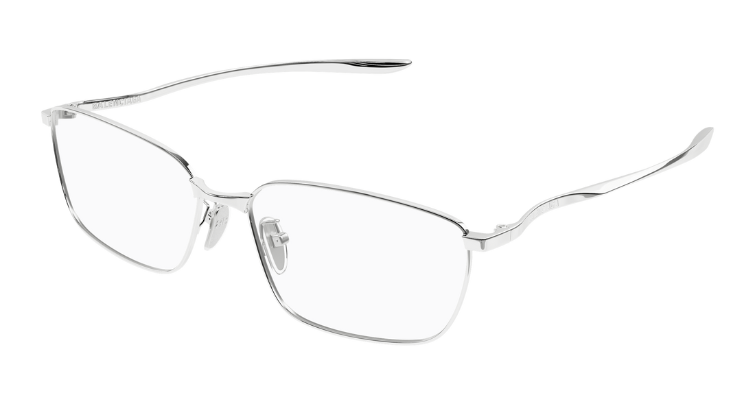 Occhiali da vista balenciaga bb0497oa 001 plateado rectangular / squared masculino taglia 60mm - Vista principale