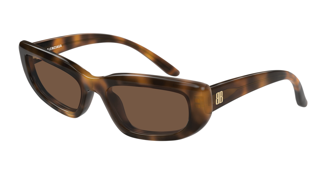 Occhiali da sole balenciaga bb0516s 002 havana geometrical/directional femenino taglia 55mm - Vista principale