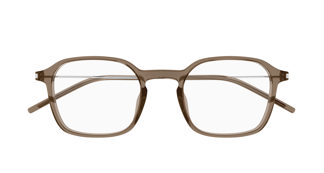 Prescription glasses saint laurent sl 954 003 marron rectangular / squared masculino size 49mm - Detailed view