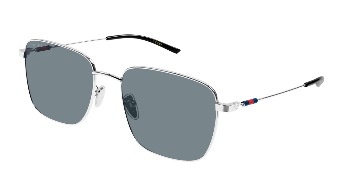 Óculos de sol gucci gg2097sk 003 plateado rectangular / squared masculino tamanho 58mm - Vista principal