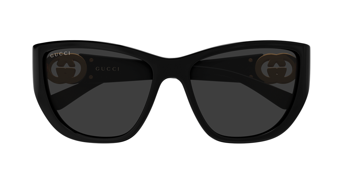 Lunettes de soleil gucci gg2122s 002 negro cat eye femenino taille 56mm - Vue détaillée