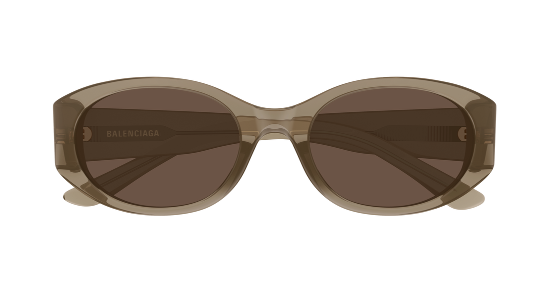 Solbriller balenciaga bb0369sk 006 marron round/oval/panthos femenino størrelse 55mm - Detaljeret visning