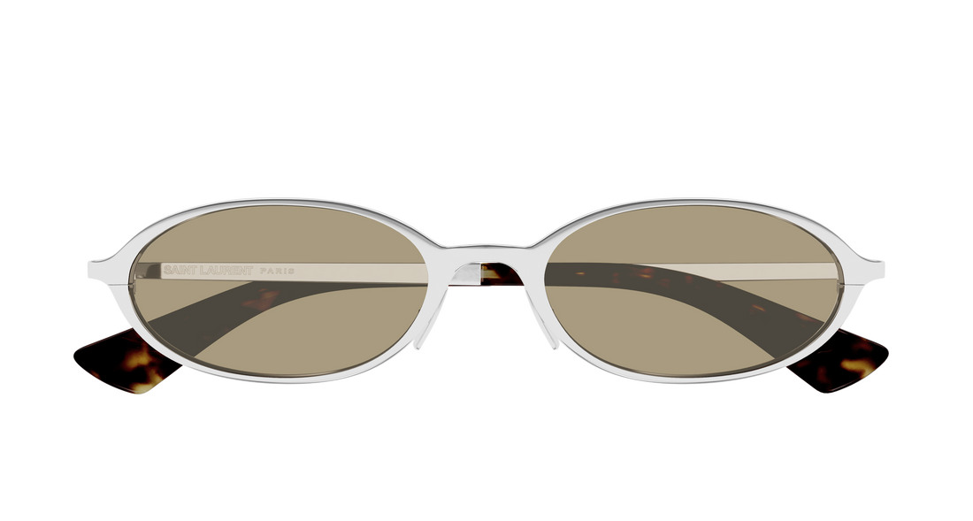 Óculos de sol saint laurent sl 935 003 plateado round/oval/panthos femenino tamanho 52mm - Vista de detalhe