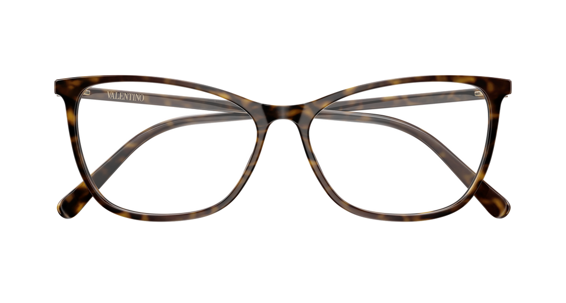 Occhiali da vista valentino vg0024o 006 havana cat eye femenino taglia 58mm - Vista dettagliata