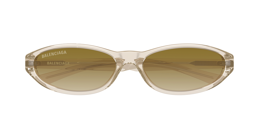Occhiali da sole balenciaga bb0007s 015 beige round/oval/panthos unisex taglia 59mm - Vista dettagliata