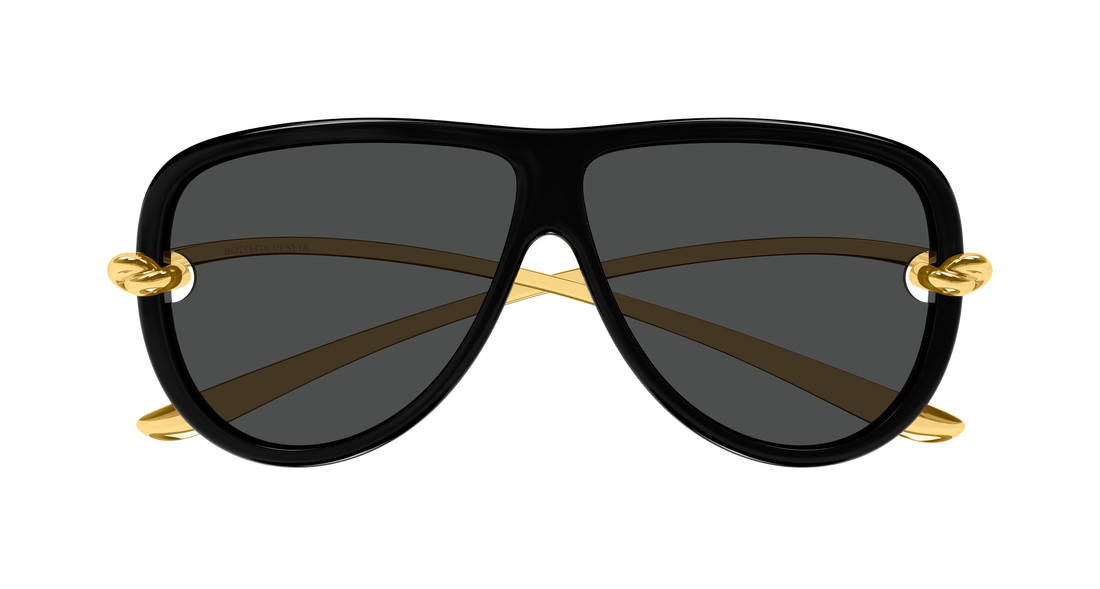 Óculos de sol bottega veneta bv1513s 001 negro pilot/navigator unisex tamanho 61mm - Vista de detalhe