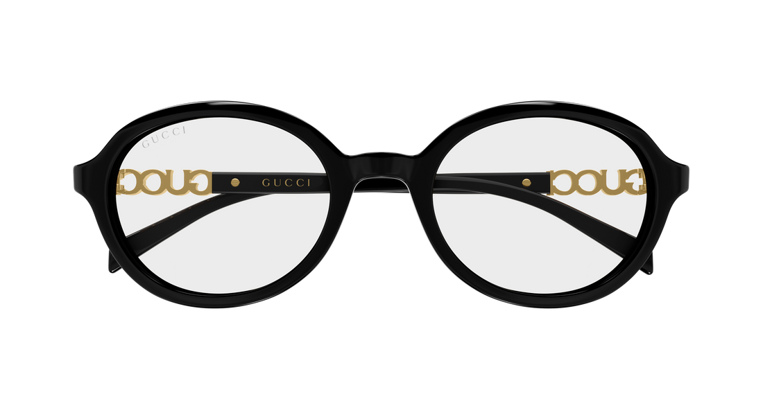 Óculos de sol gucci gg2033sa 005 negro round/oval/panthos femenino tamanho 52mm - Vista de detalhe