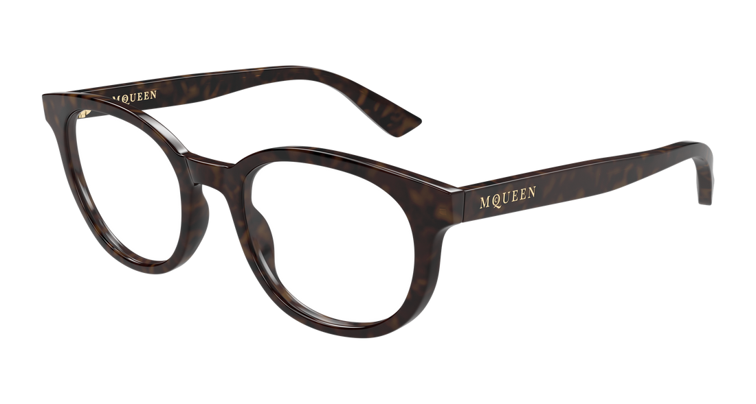 Brillen alexander mcqueen am0567o 002 havana round/oval/panthos masculino größe 51mm - Hauptansicht