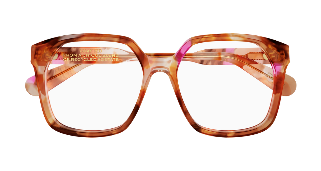 Lunettes de vue chloé ch0263o 010 havana rectangular / squared femenino taille 53mm - Vue détaillée